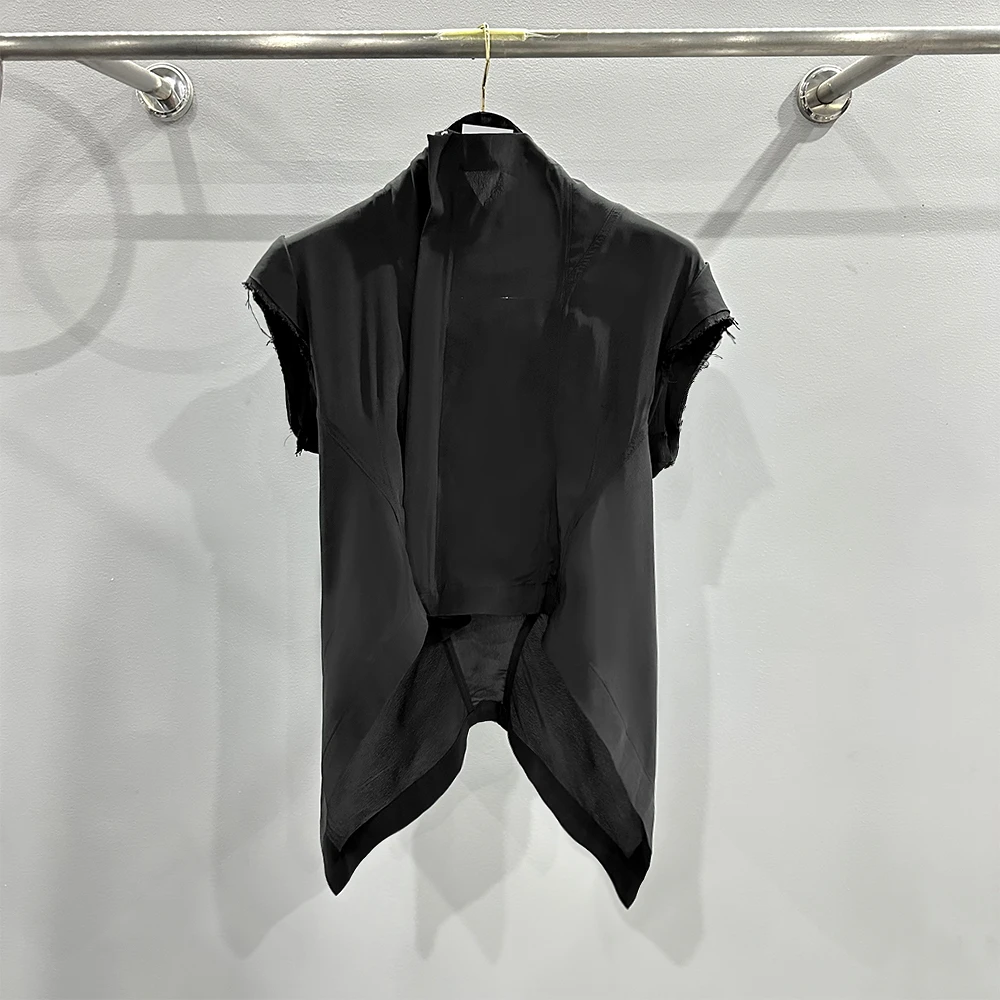 17HAL【暗黑先锋】RO风女士超薄燕尾无袖拉链夹克背心马甲 2496