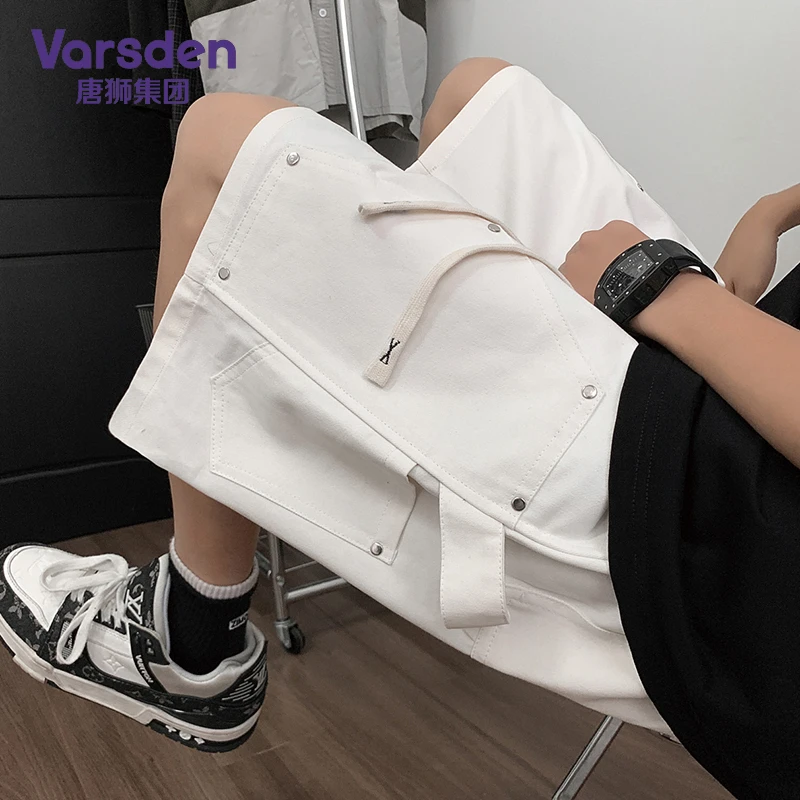 唐狮集团Varsden美式复古工装短裤男士2025夏季薄款宽松五分裤男