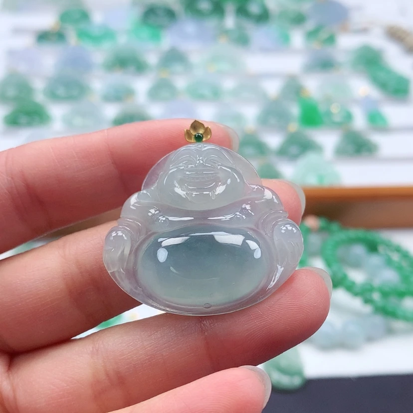 【闪购商品】翡翠吊坠(赠链)18K金镶嵌