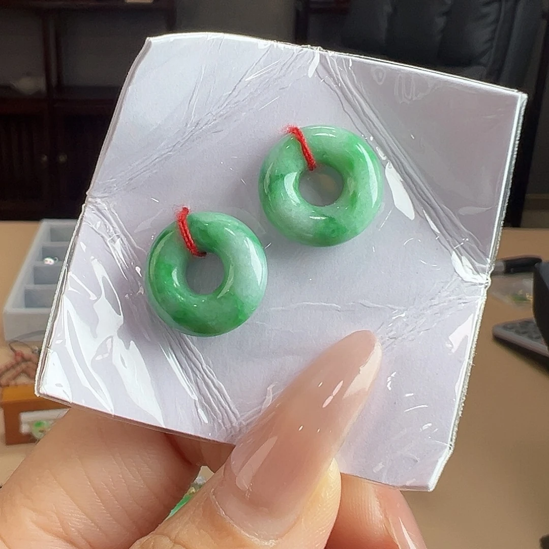 未镶嵌翡翠耳饰裸石一副51