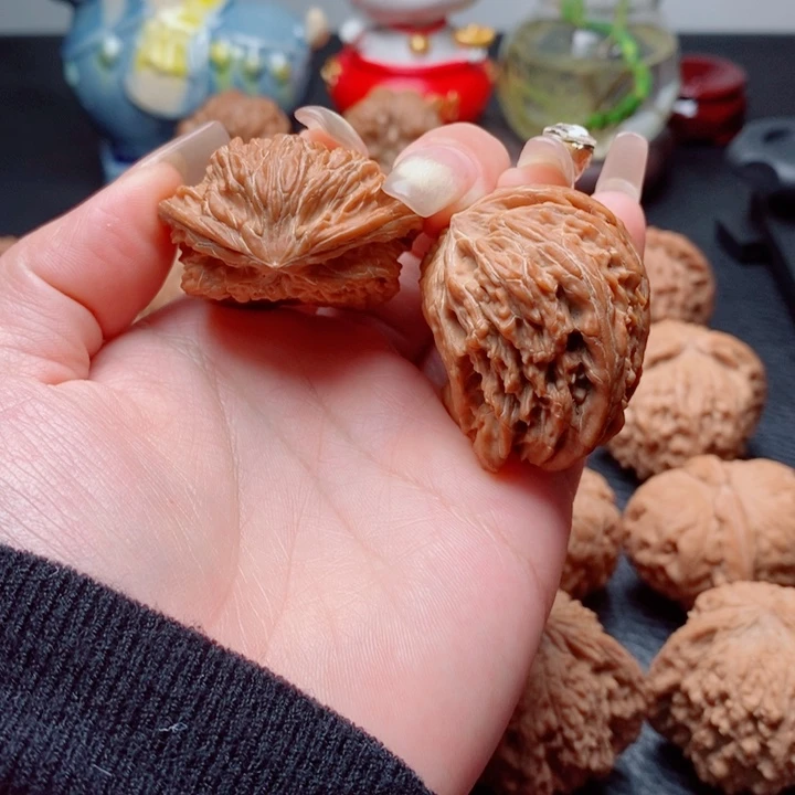 把件文玩核桃磨盘半壁