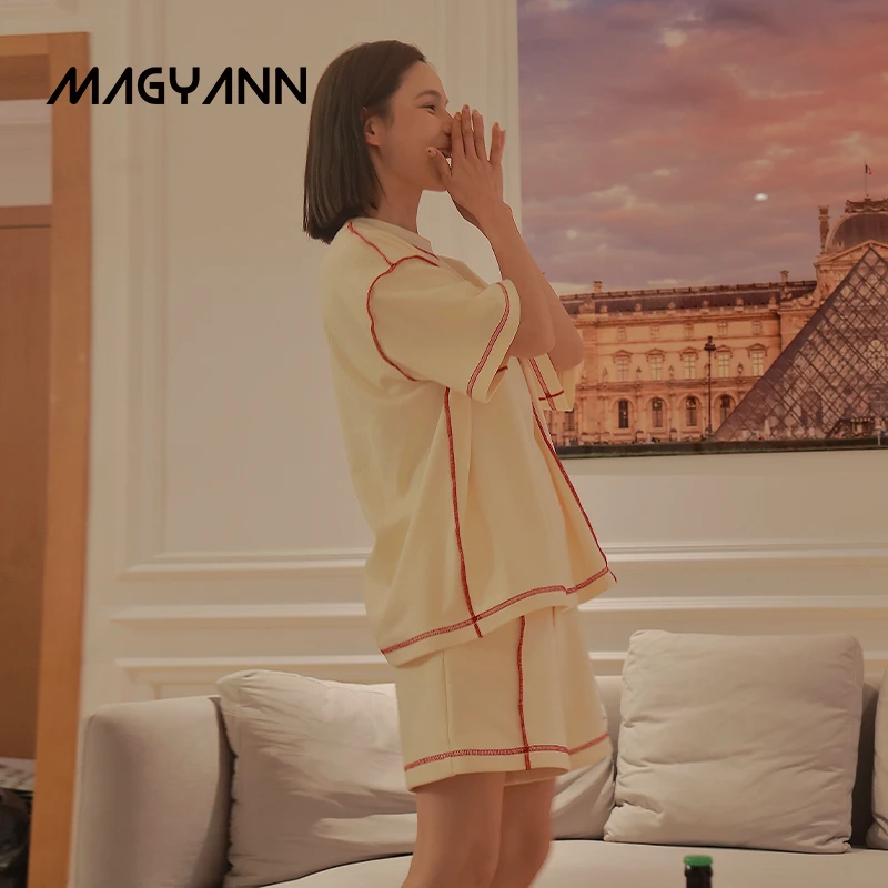 Magyann/昧宴【旷野】撞色线双袋盖短裤
