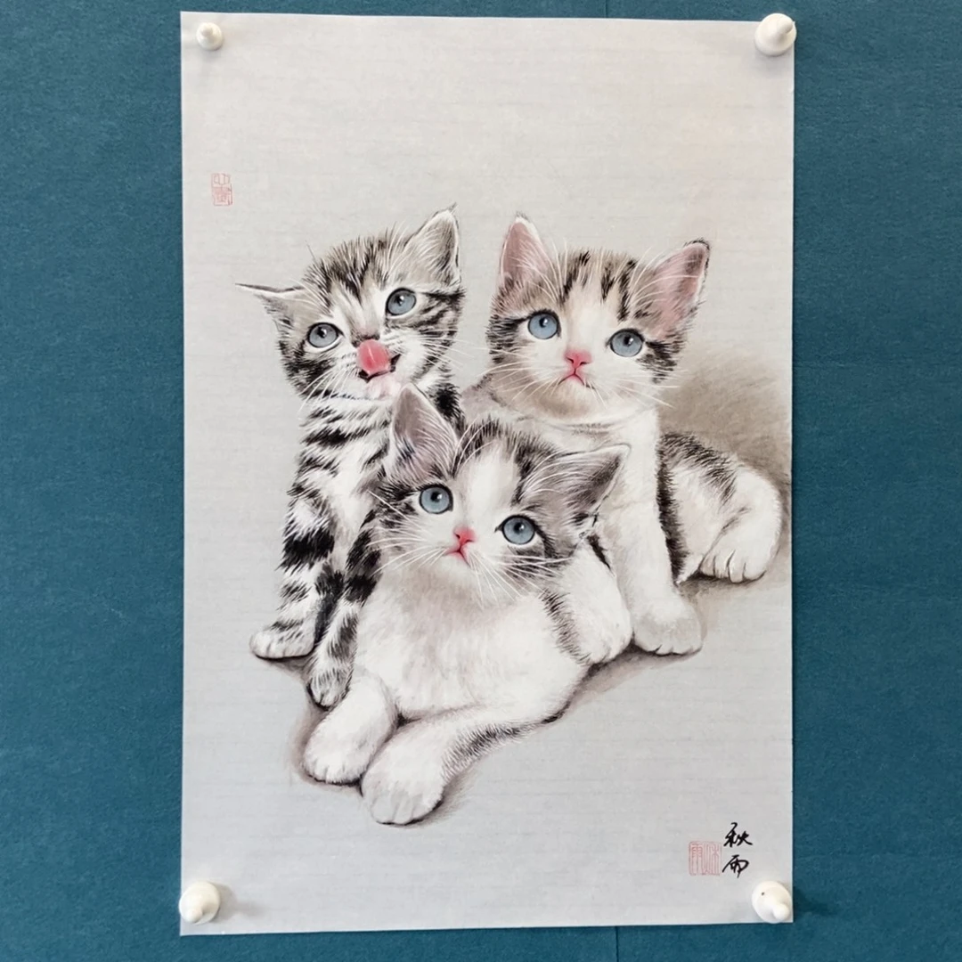 杭***店国画墨鱼精品墨鱼精品