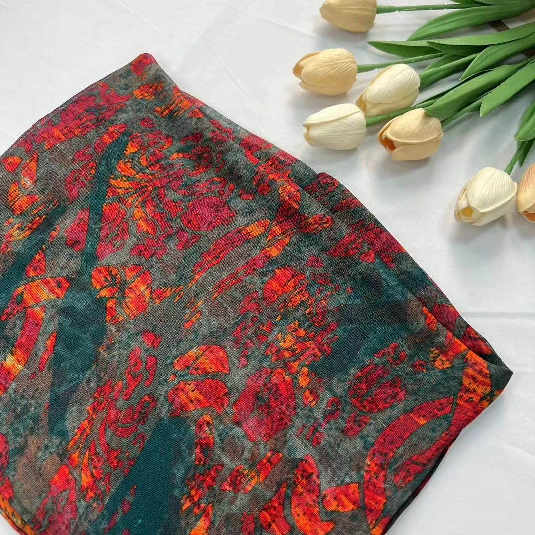 【西丽纱长巾-XLS-L-H-2224】105*180cm丝巾 碎花 气质时尚 休闲