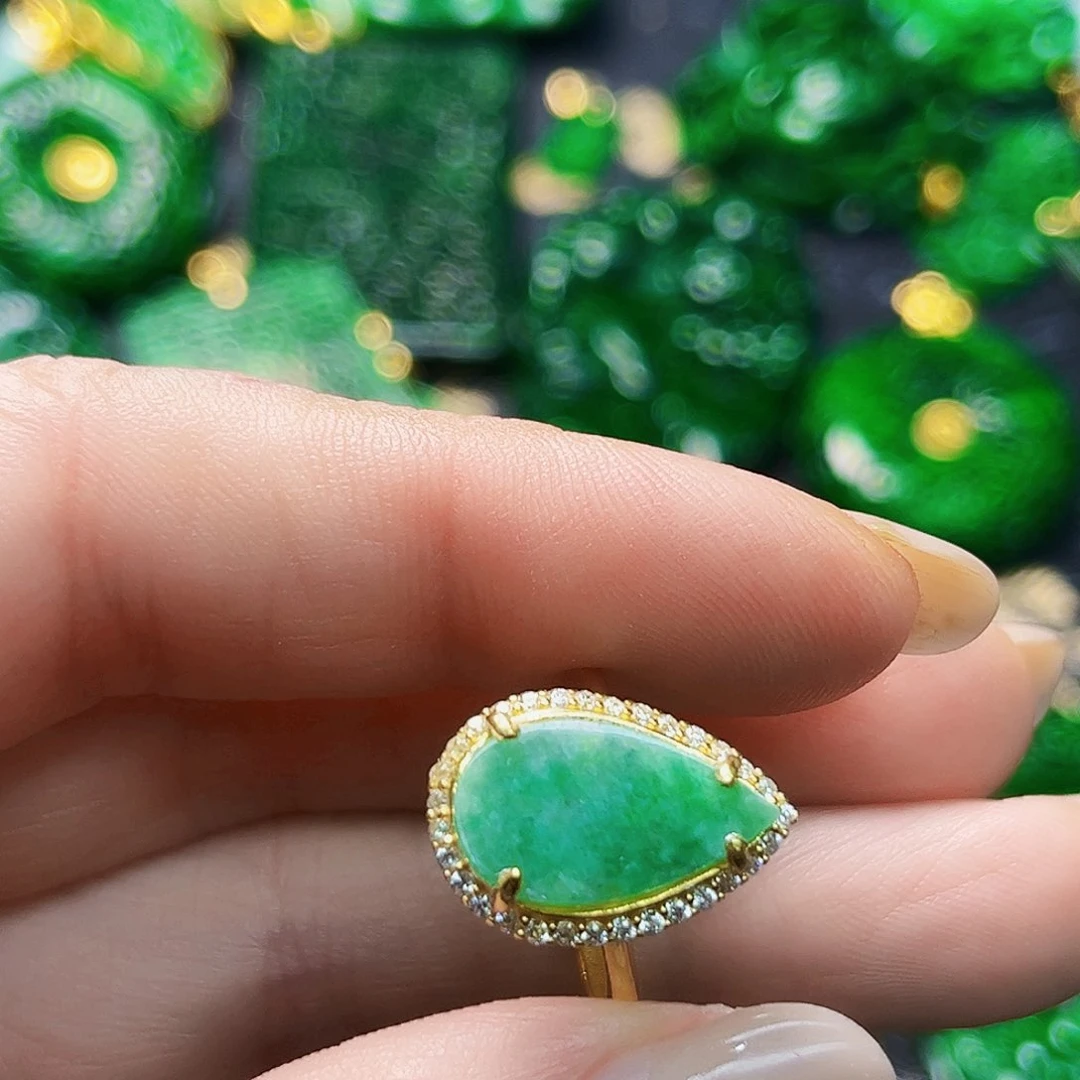 颈饰银S925镶嵌翡翠