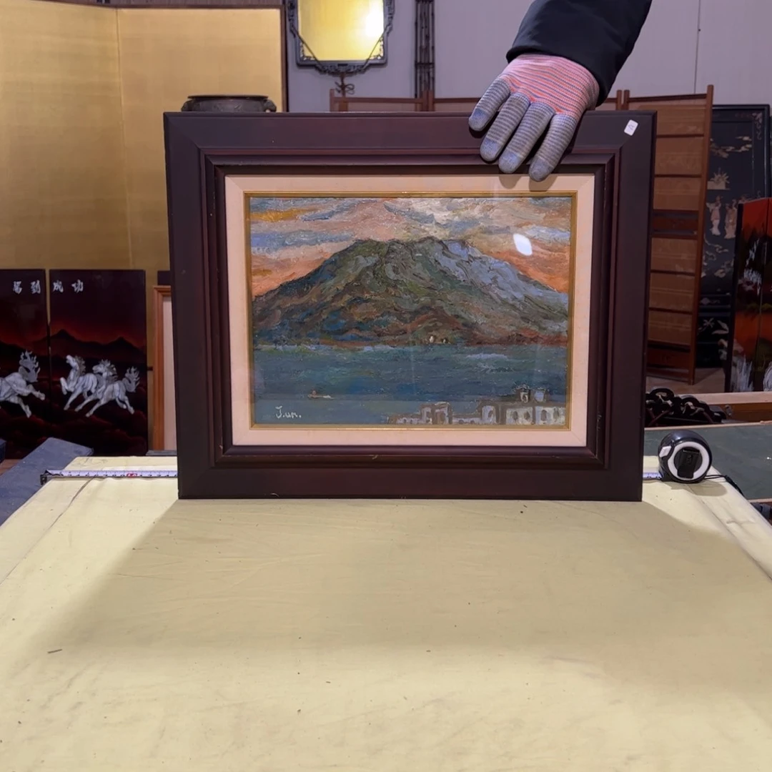 绘画肖*屏风框画茶空间设计