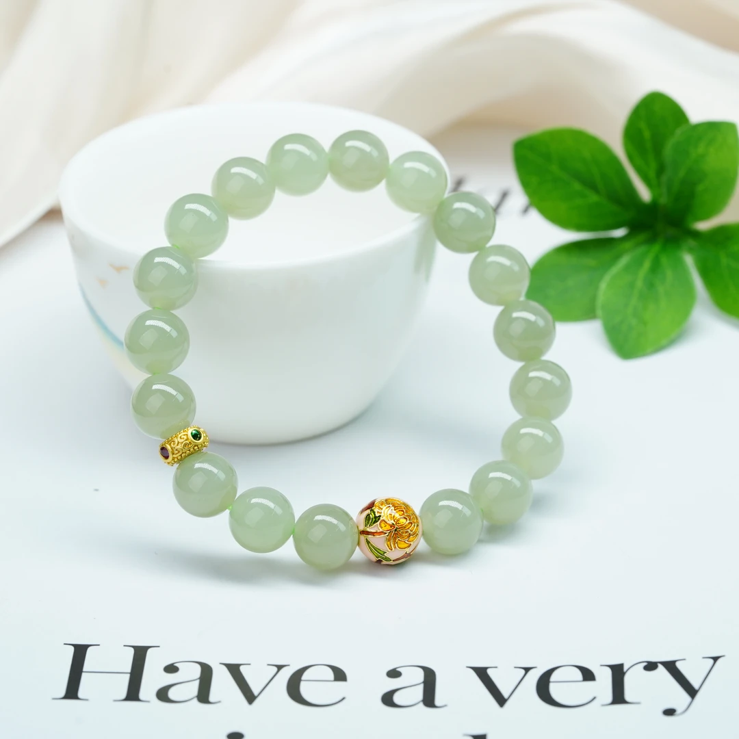 【小北好物】和田玉DIY手串约9.5mm+【 多样性发一件】-17QH10X879