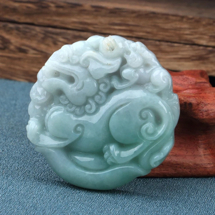 【七彩霞专属】翡翠A货双面雕刻元宝貔貅吊坠多样性发货