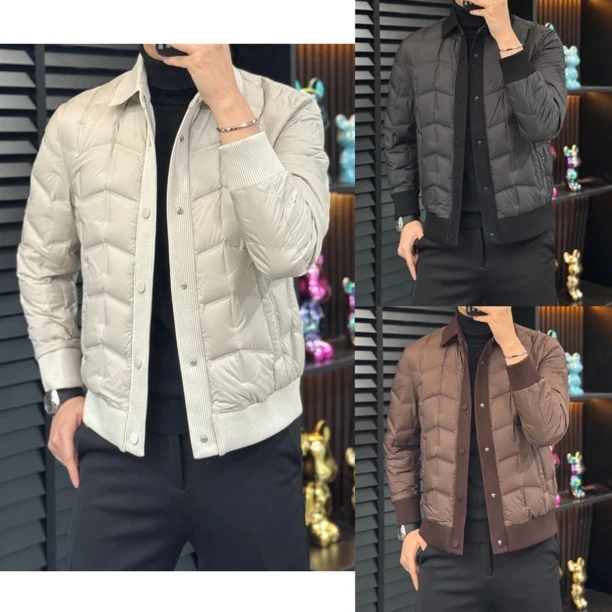 小雨男装｜68289定织·翻领冬季新品欧货轻奢时装羽绒服S