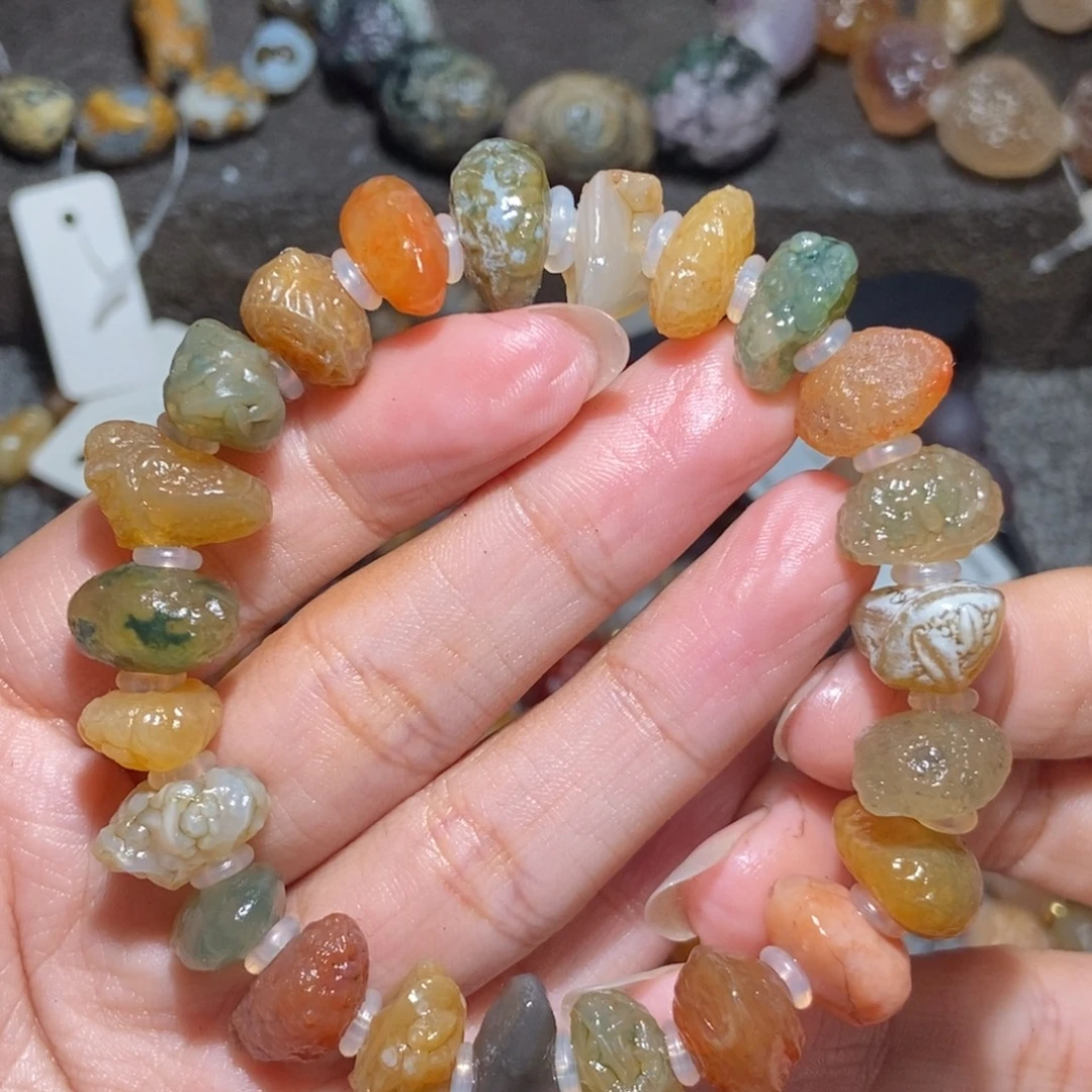 未镶嵌玛瑙/玉髓珠宝半成品