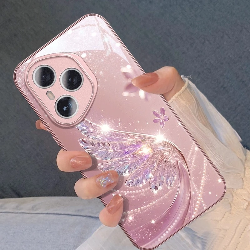 水晶飞羽适用荣耀400pro手机壳400新款300网红200小清新90高级感