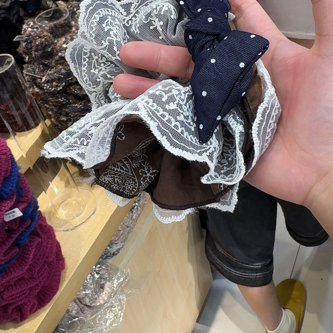 小***H非金属蓝色波点发圈