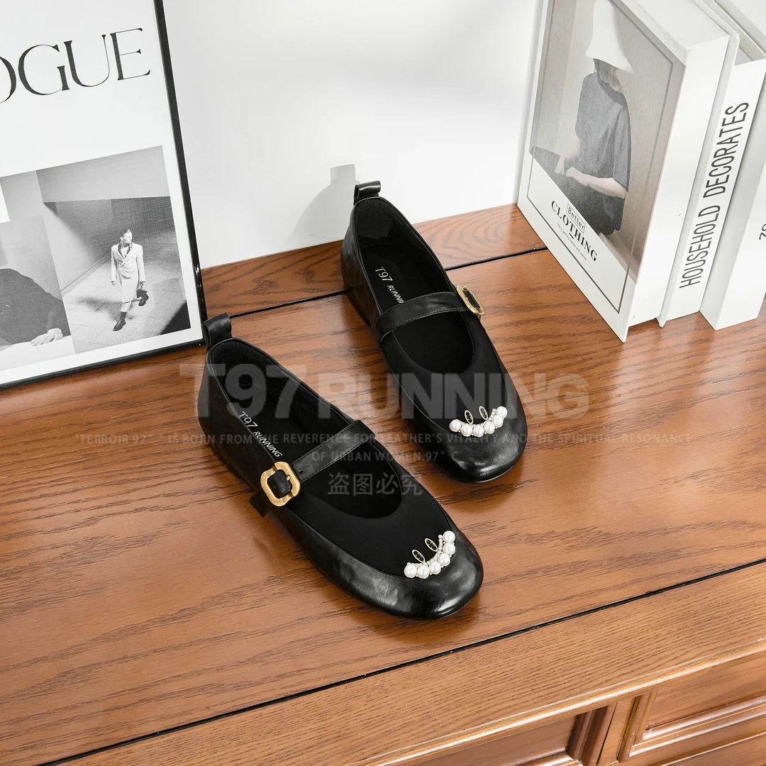 2025夏季新款法式时尚百搭中跟圆头浅口镂空单鞋女X0292