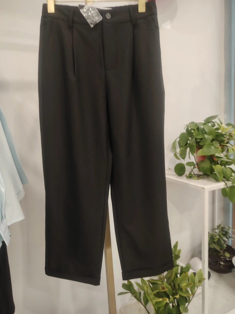 麦寻女装KCFVP003时装裤黑色春秋款九分上班族时尚收身潮流