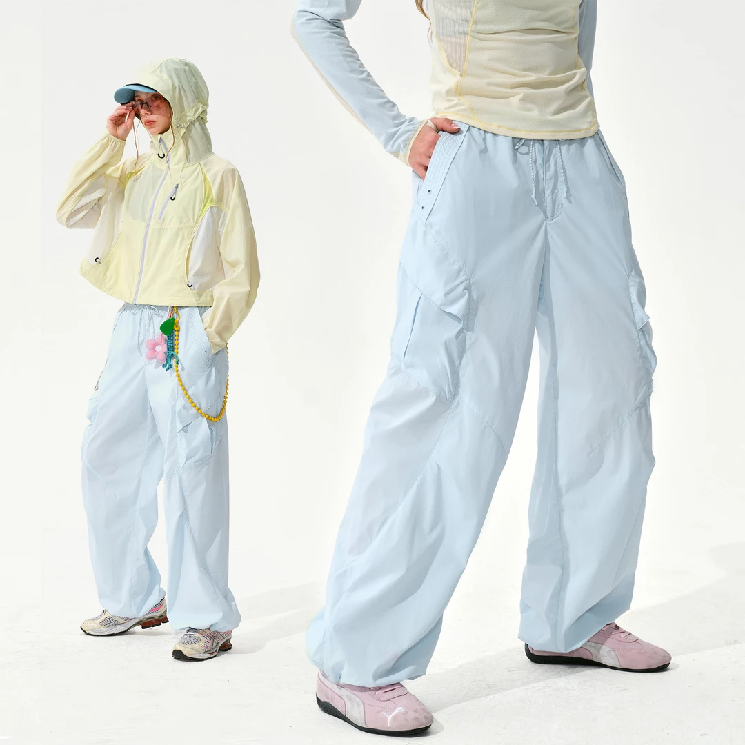 瞬时山野Monterest户外轻量化UPF50+防晒凉感微透休闲工装长裤女