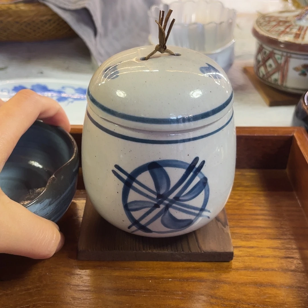 瓷片日系炖盅可作茶叶罐9