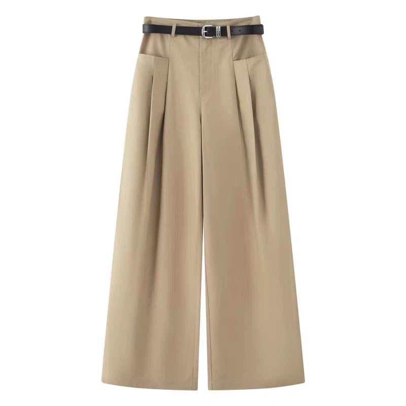 25艾家夏季新款高腰显瘦直筒休闲裤-50213035高腰直筒休闲长裤女