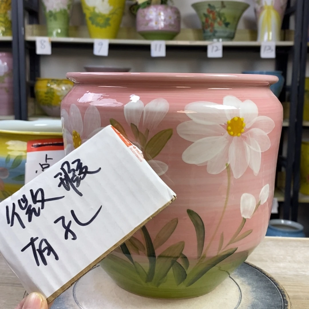 景德镇手工手绘陶瓷花盆