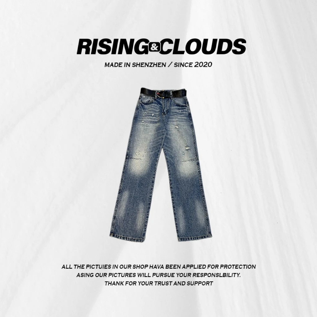 【小法】舒适百搭休闲显瘦早春小直筒牛仔裤020081GT