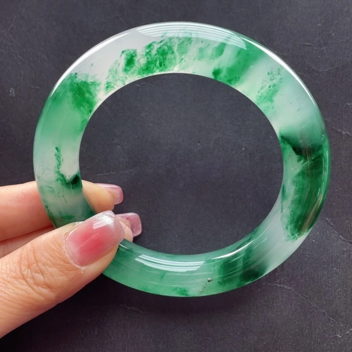 石英质玉手镯未镶嵌紫**叶