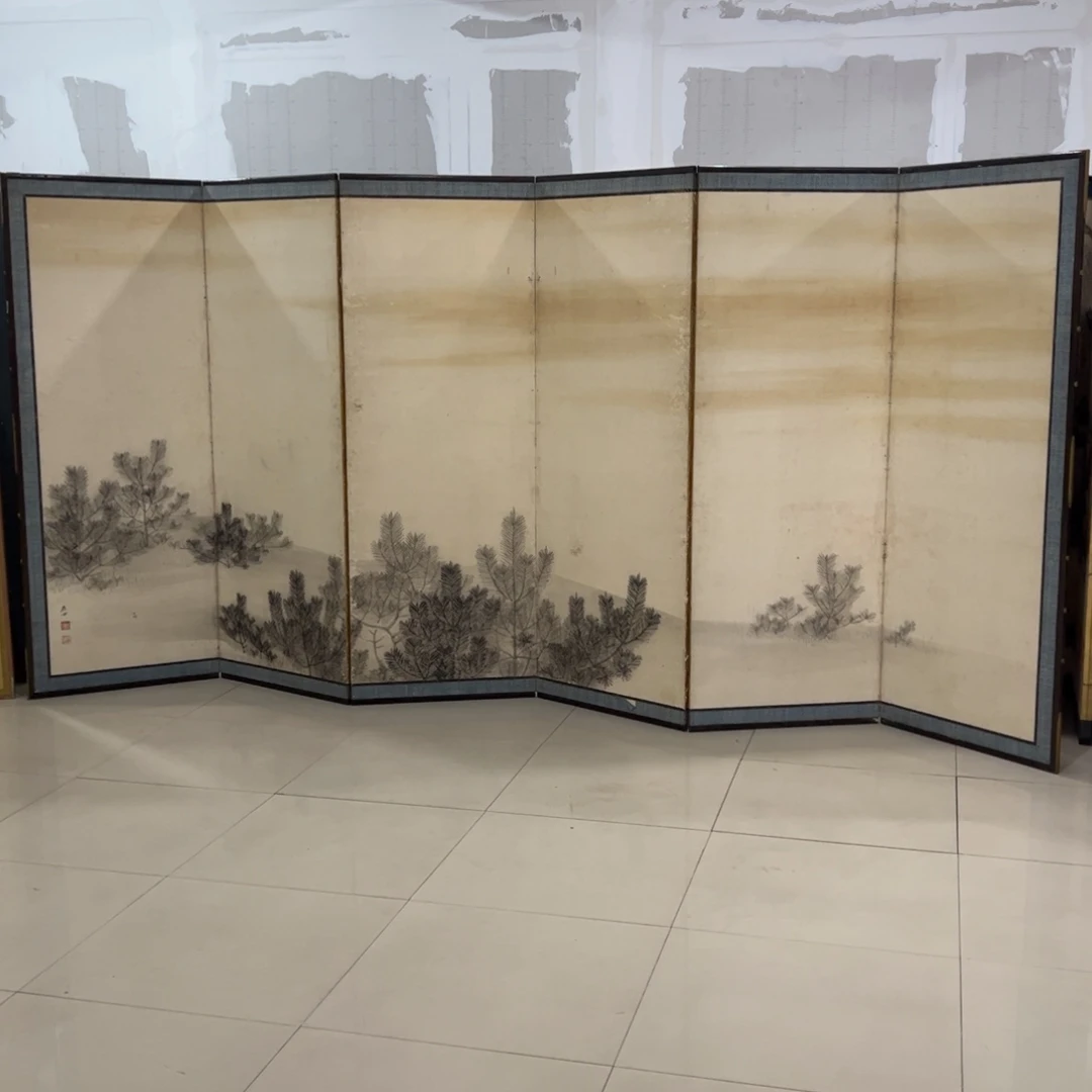 绘画屏风框画茶空间设计
