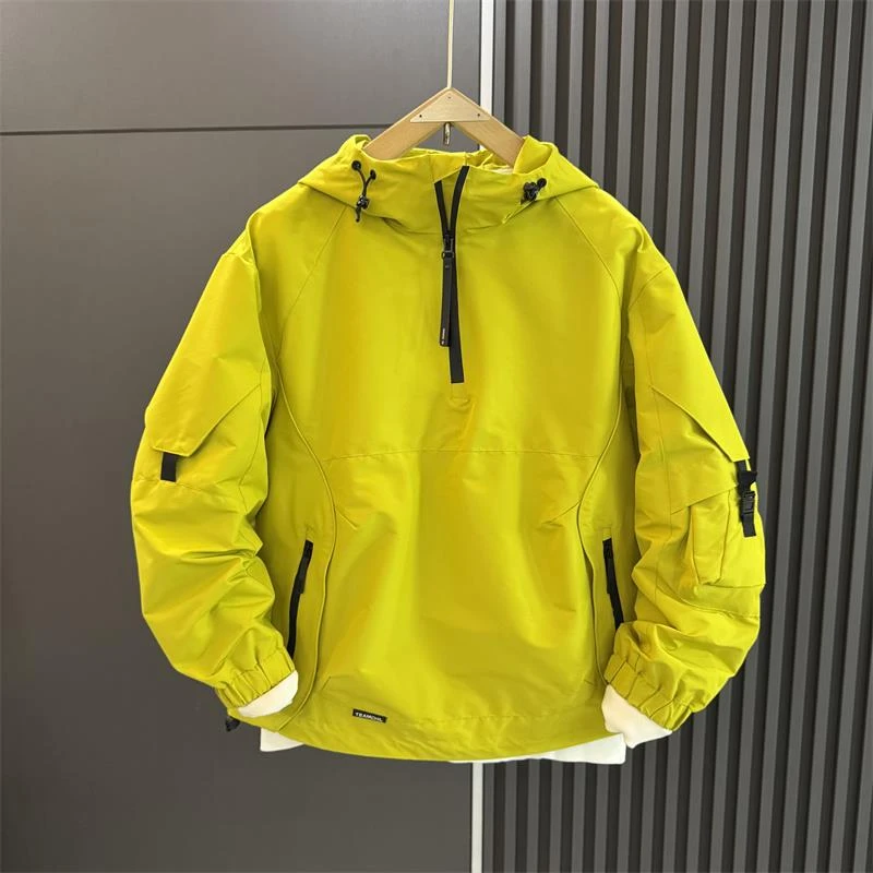 春季机能户外工装套头冲锋衣外套男士潮流登山服夹克休闲情侣上衣