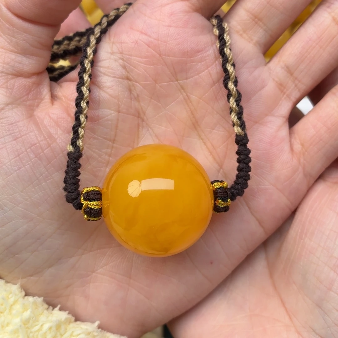 蜜蜡未镶嵌裸石29.5锁骨链