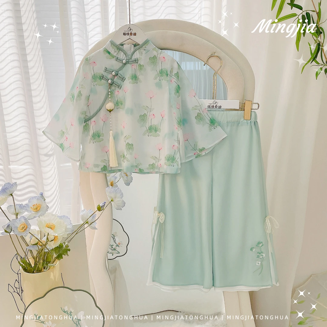 女童套装2025夏季新款国风套装清新淡雅汉元素两件套5230002150