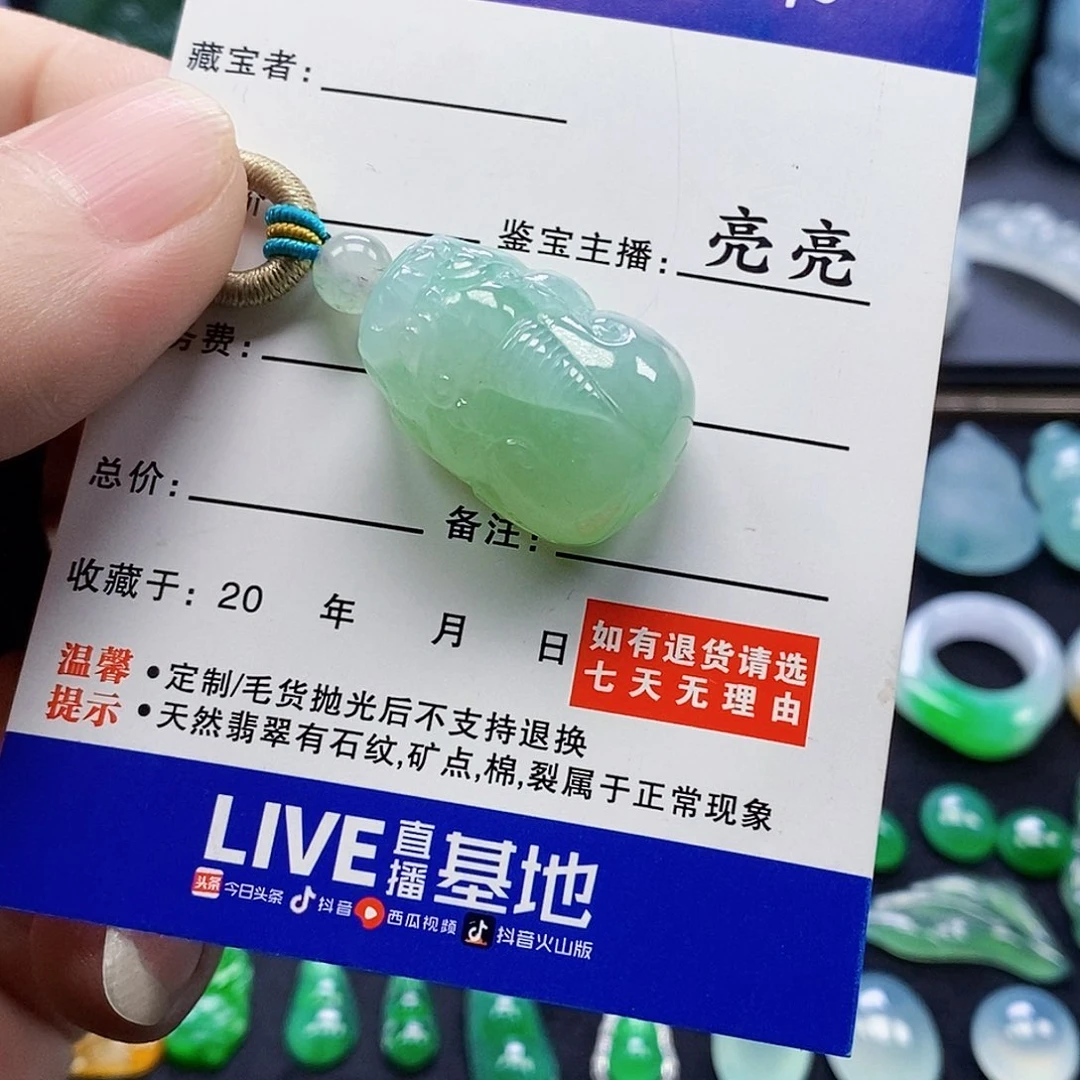 翡翠未镶嵌吊坠(不含链)