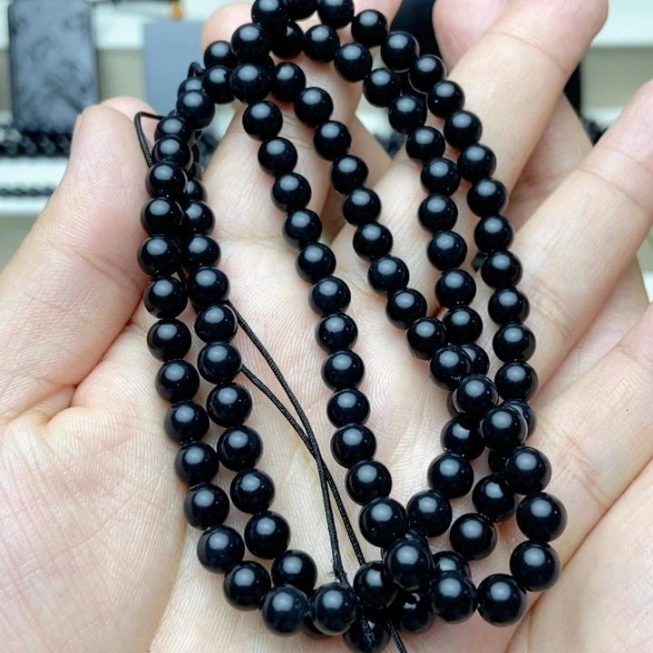 未镶嵌手链和田玉（墨玉）麦*卡6 108项链