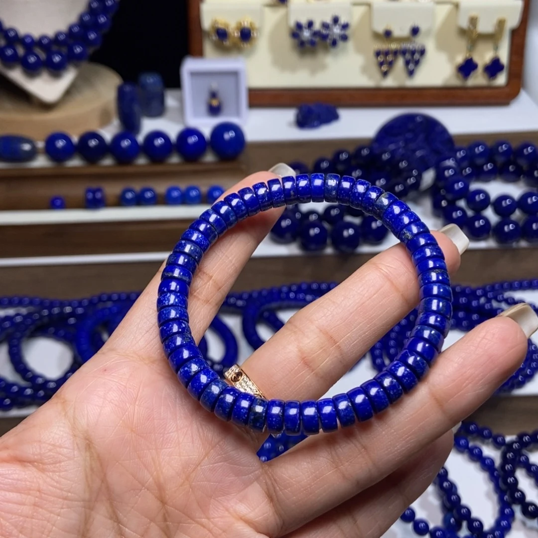 青金石未镶嵌福利 药片手串7mm