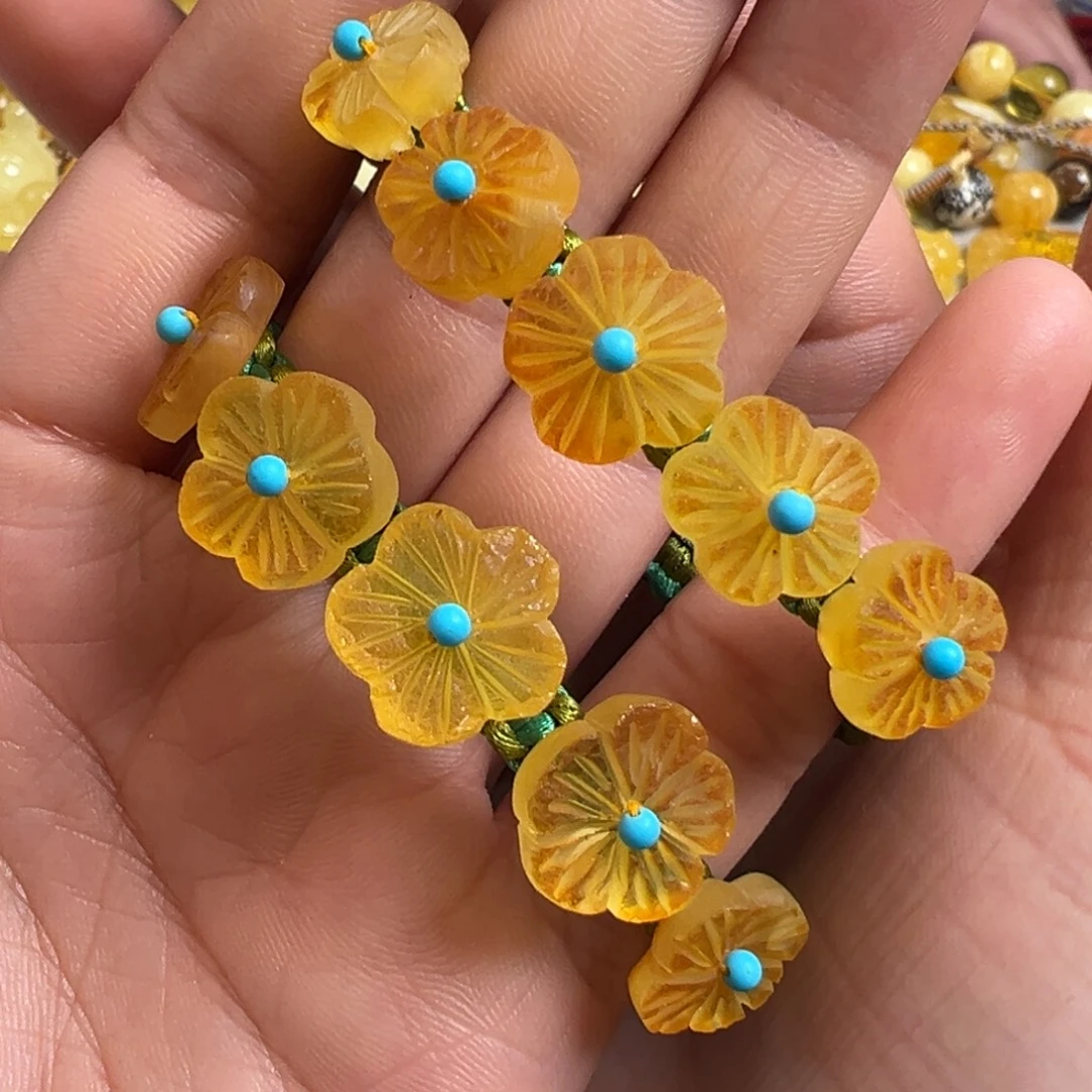 蜜蜡未镶嵌裸石多样性发一条