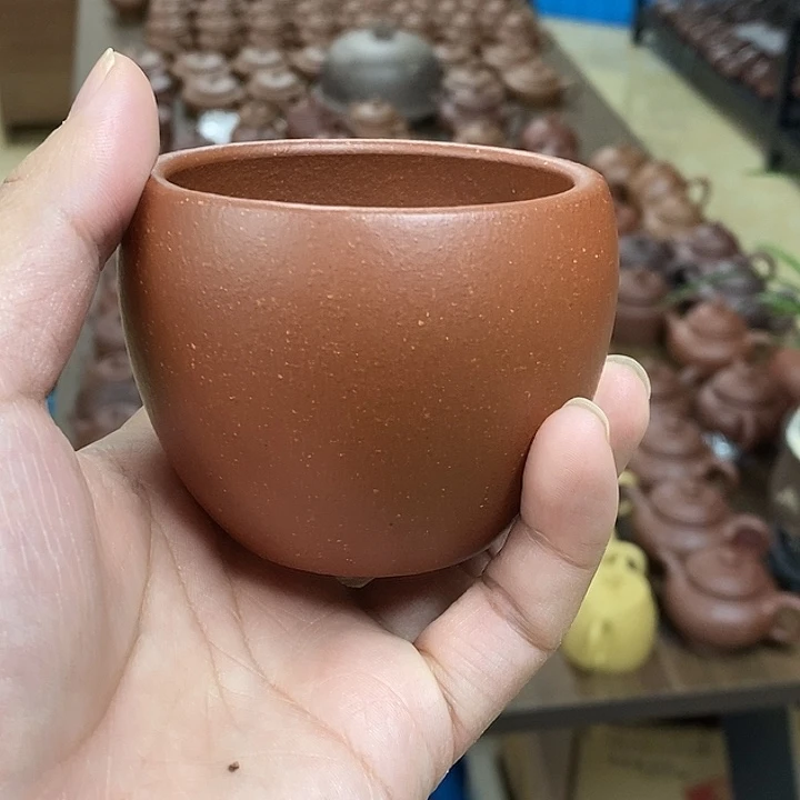 茶杯紫砂大缸杯红降坡