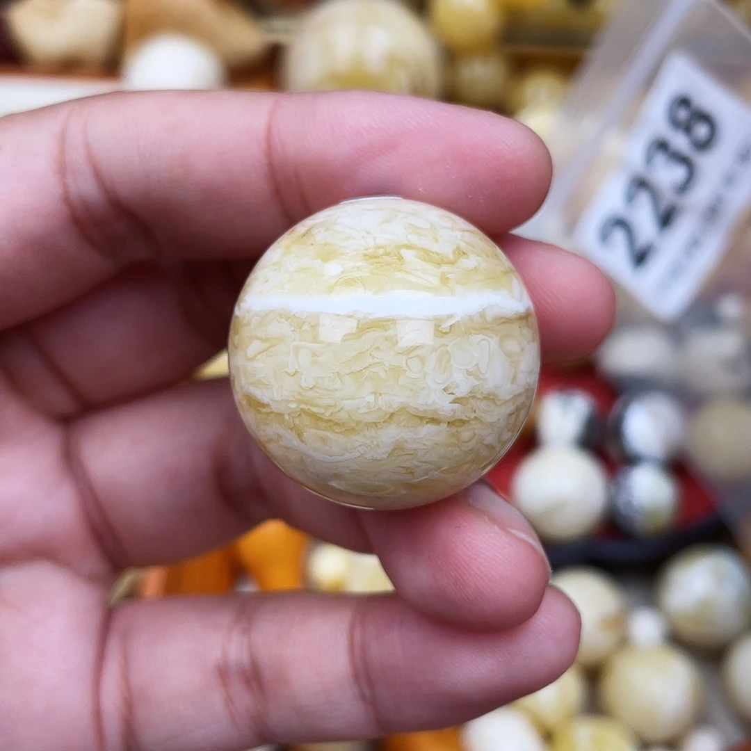 未镶嵌蜜蜡珠宝奇石小坑粉28.7虎皮