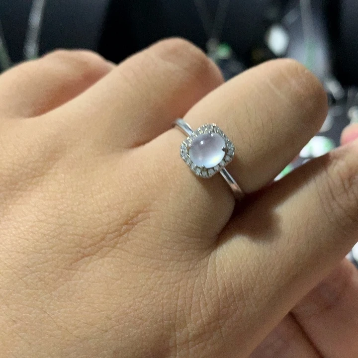 翡翠银S925镶嵌戒指