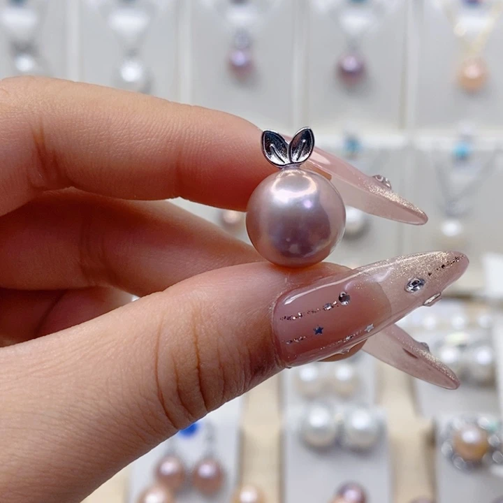 淡水珍珠项链银S925镶嵌