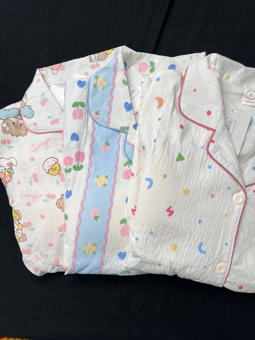 【细棉纱短袖】云朵棉夏季套装两件套可爱睡衣女学生家居服