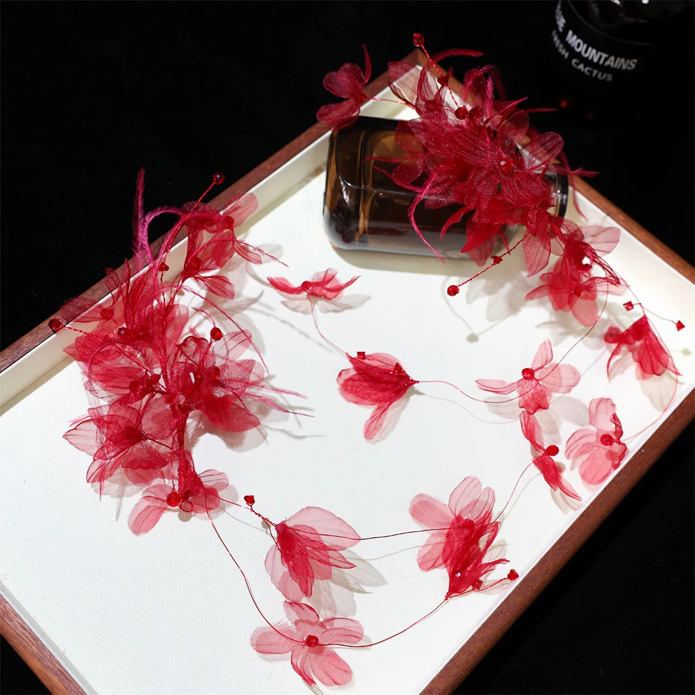 BH6542喜看优选红色敬酒服新娘结婚婚礼头饰