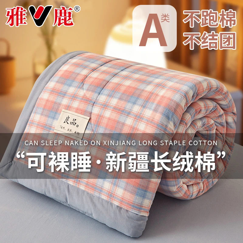 V/雅鹿夏季新疆棉花夏被空调被简约学生宿舍夏凉被被芯被子薄被子