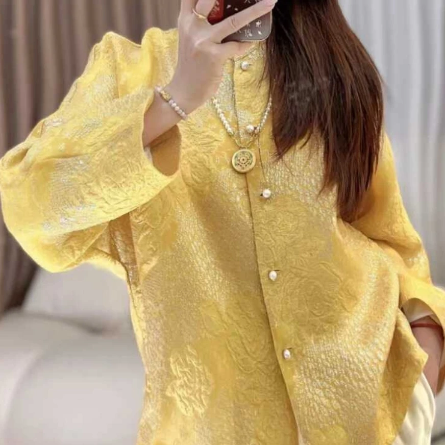 【流光异彩】新中式国风圆领重工上衣20249717小鹿-大女王仓