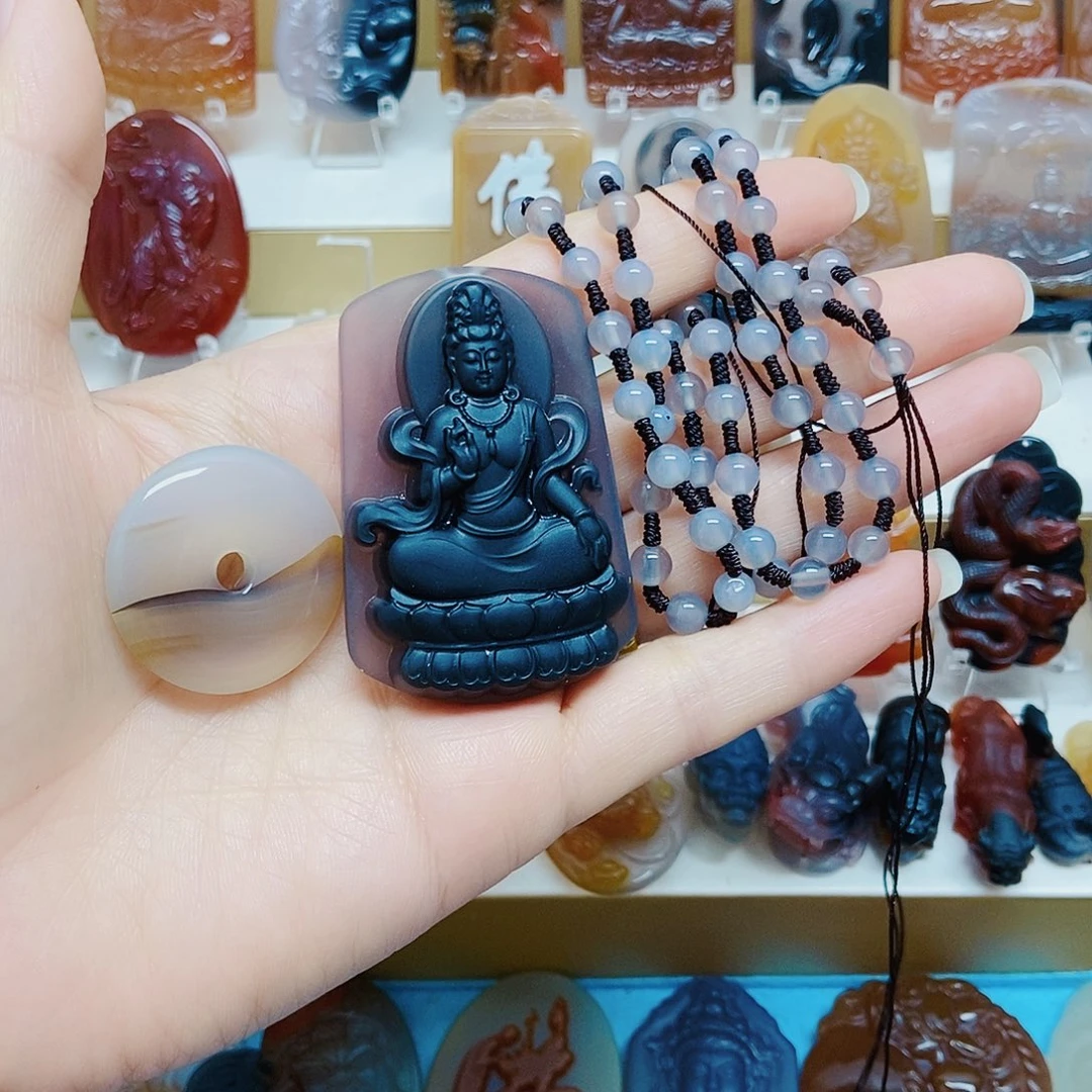 玛瑙/玉髓颈饰未镶嵌꧁***꧂