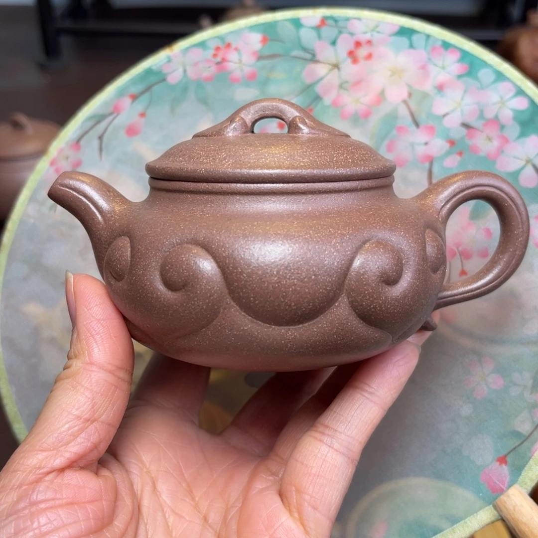 浮***面紫砂茶壶手工制作原矿紫砂