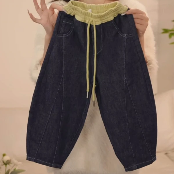 儿童牛仔裤2025春秋装新款男女童春季外穿百搭男长裤女孩时髦裤子