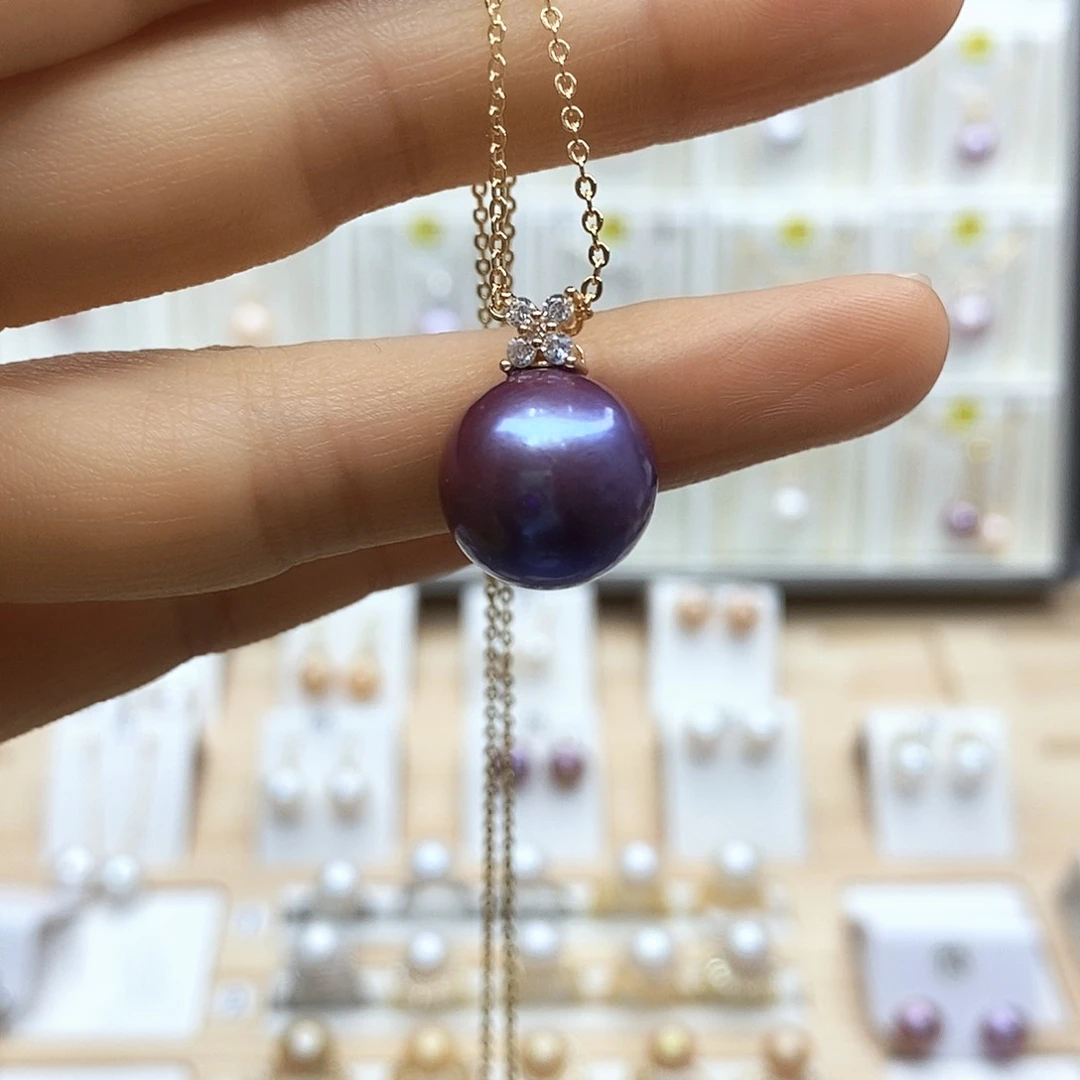 淡水珍珠颈饰银S925镶嵌?