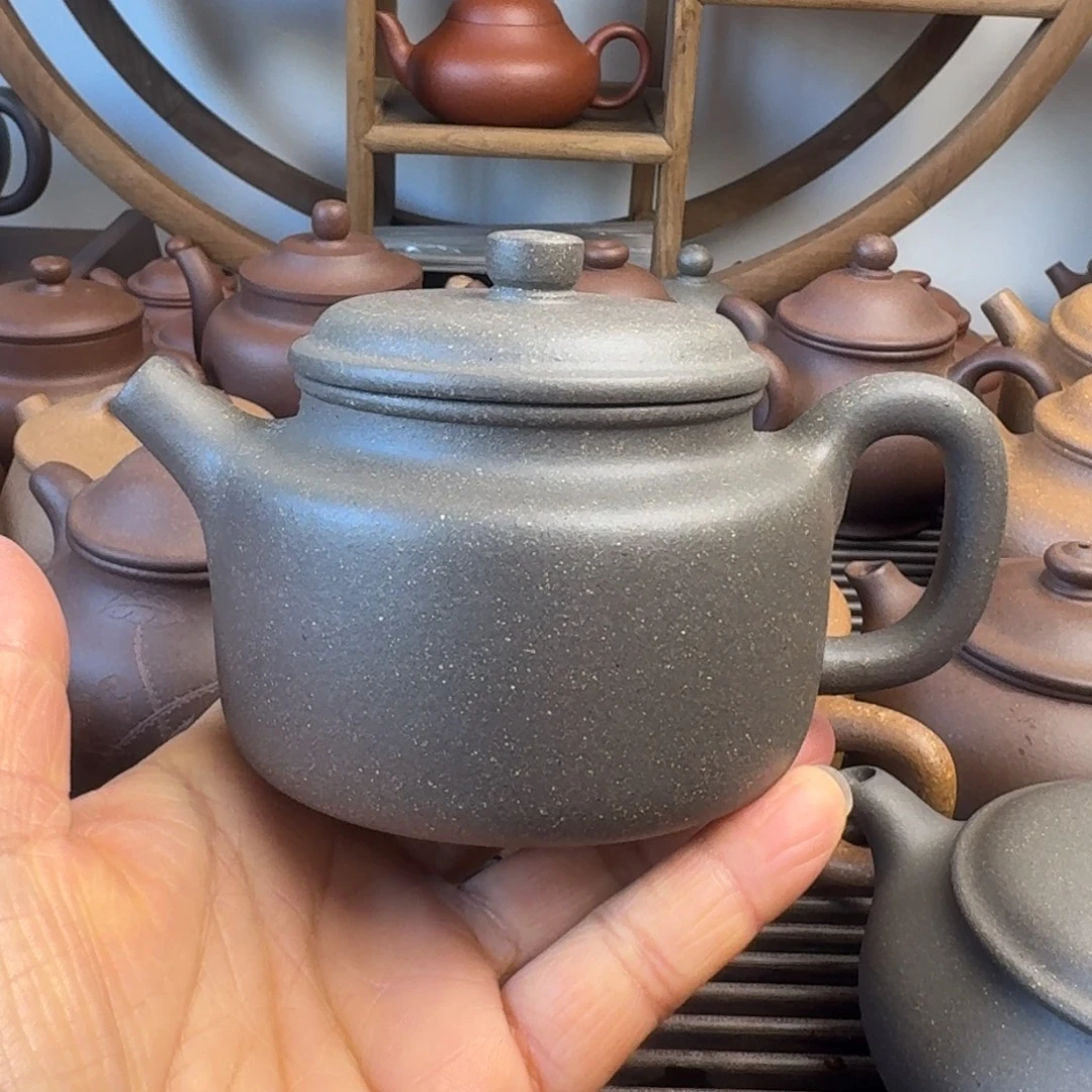 茶壶紫砂220cc德钟青段泥