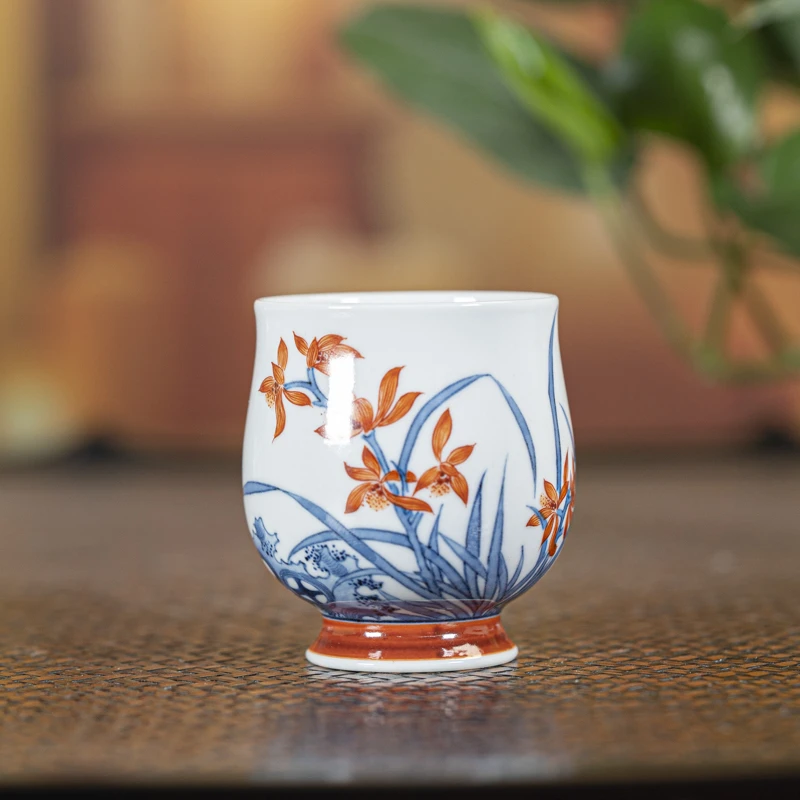 栗子严选矾红兰花杯moshe1270