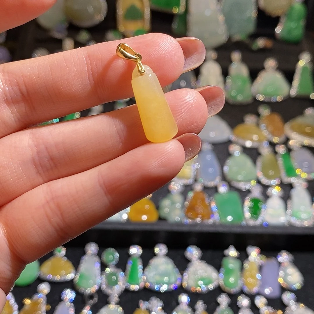 颈饰银S925镶嵌翡翠天然翡翠