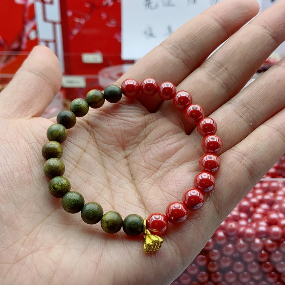 天然辰砂帝王砂8mm手链