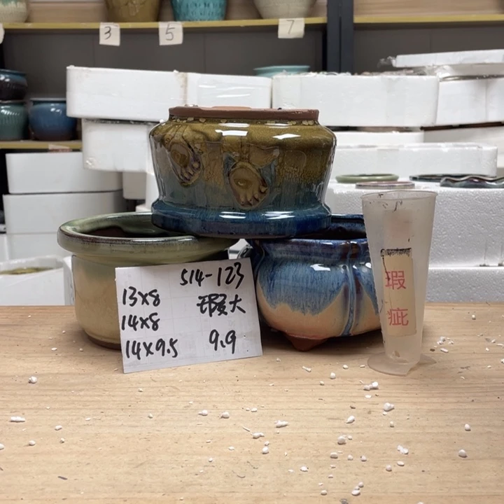 紫砂花盆多肉陶土花盆微瑕123