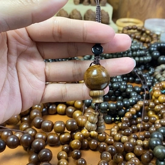 老山檀香2.0单珠手机挂件